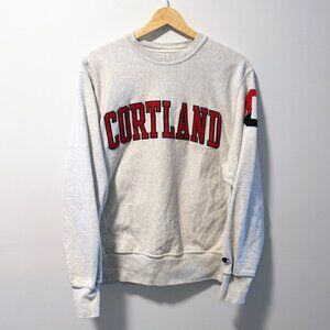 Champion Reverse Weave Cortland SUNY Gray Sweatshirt S